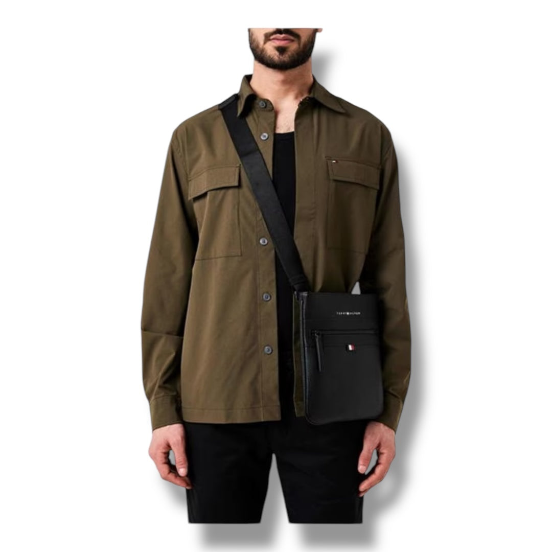 TOMMY HILFIGER ESSENTIAL CROSSOVER CROSSBODY BAG BLACK