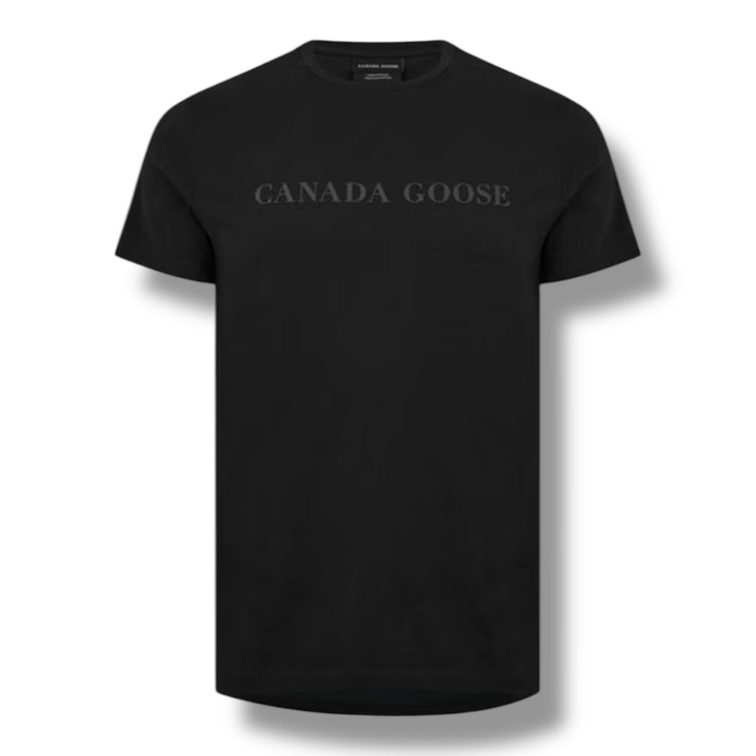 CANADA GOOSE PRINTED LOGO T-SHIRT BLACK