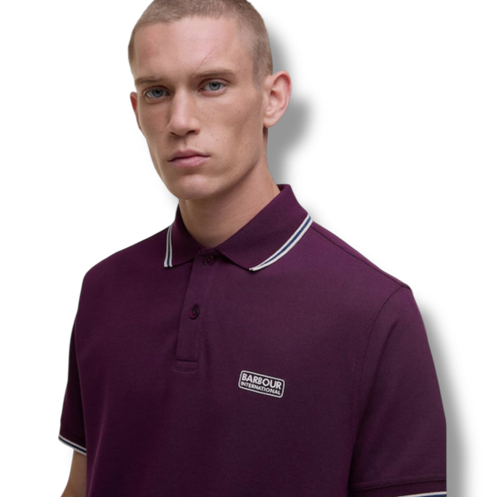BARBOUR INTERNATIONAL POLO SHIRT BURGUNDY