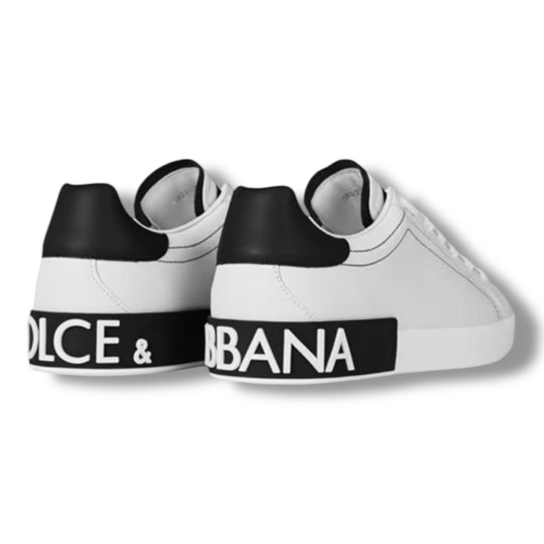 DOLCE & GABBANA D&G PORT TRAINERS WHITE / BLACK