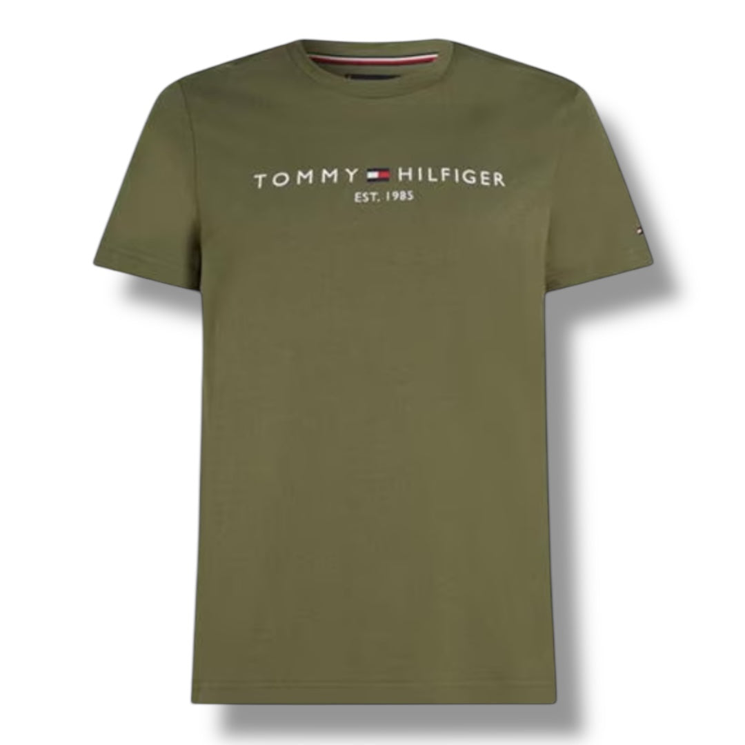 TOMMY HILFIGER LOGO T-SHIRT KHAKI GREEN