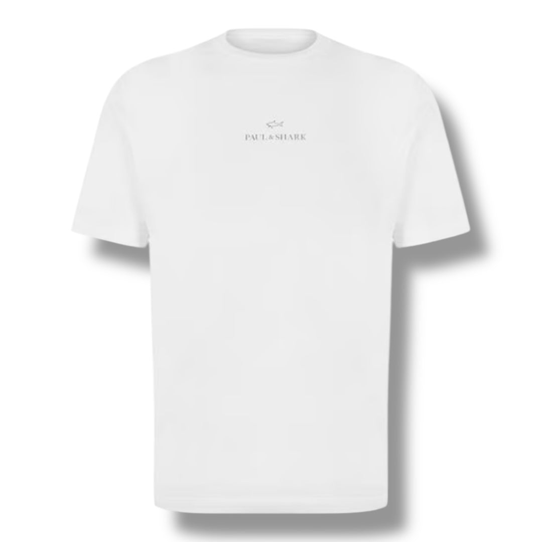 PAUL & SHARK MIDDLE LOGO T-SHIRT WHITE