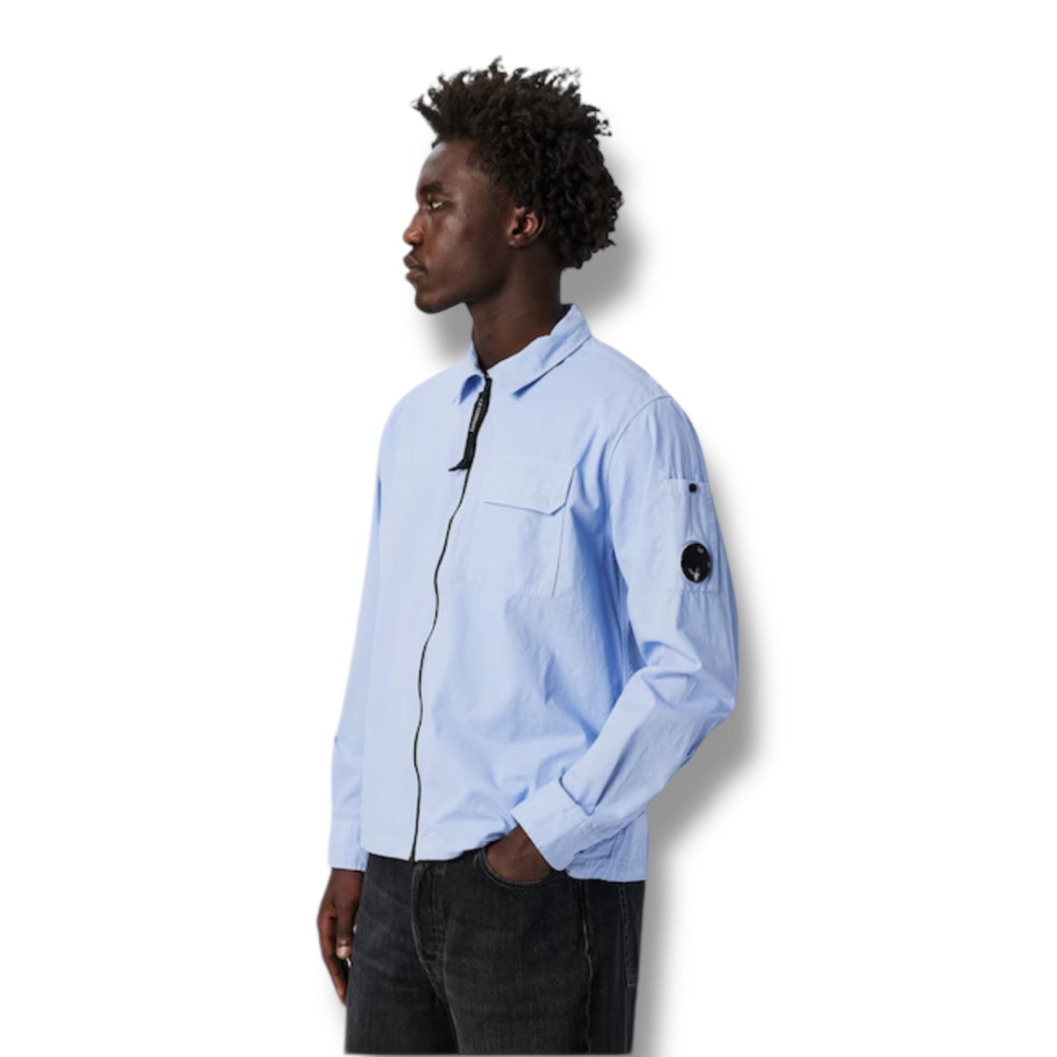 CP COMPANY LENS OVERSHIRT CERULEAN BLUE