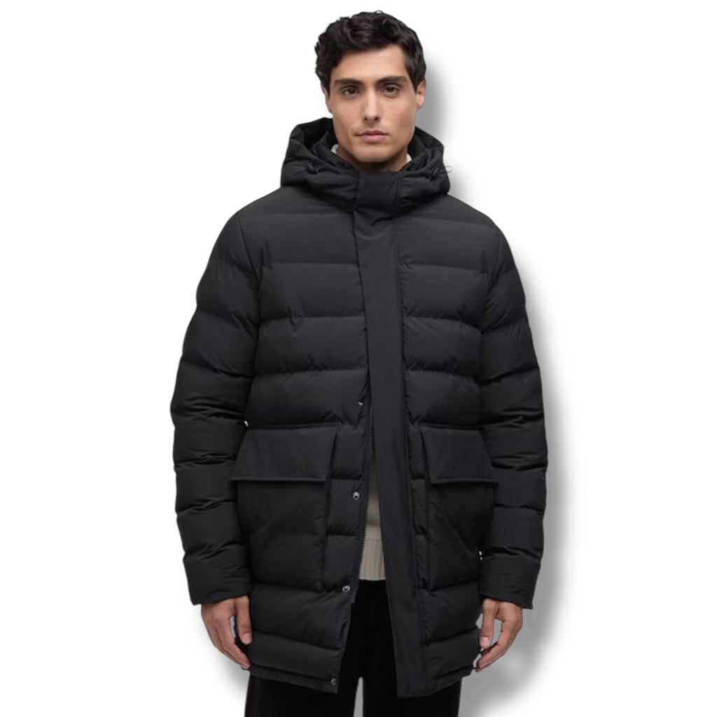 BARBOUR INTERNATIONAL DALE HOODED PUFFER JACKET BLACK