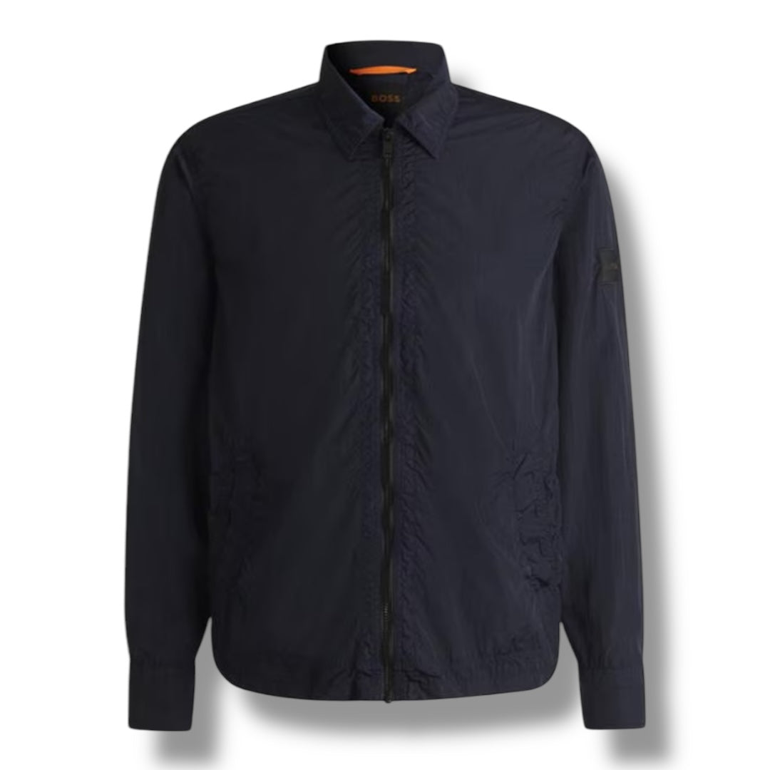 HUGO BOSS PATCH SHELL OVERSHIRT NAVY BLUE
