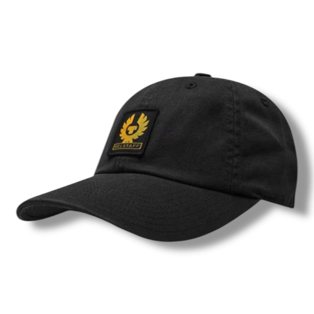 BELSTAFF PATCH LOGO BASEBALL CAP BLACK