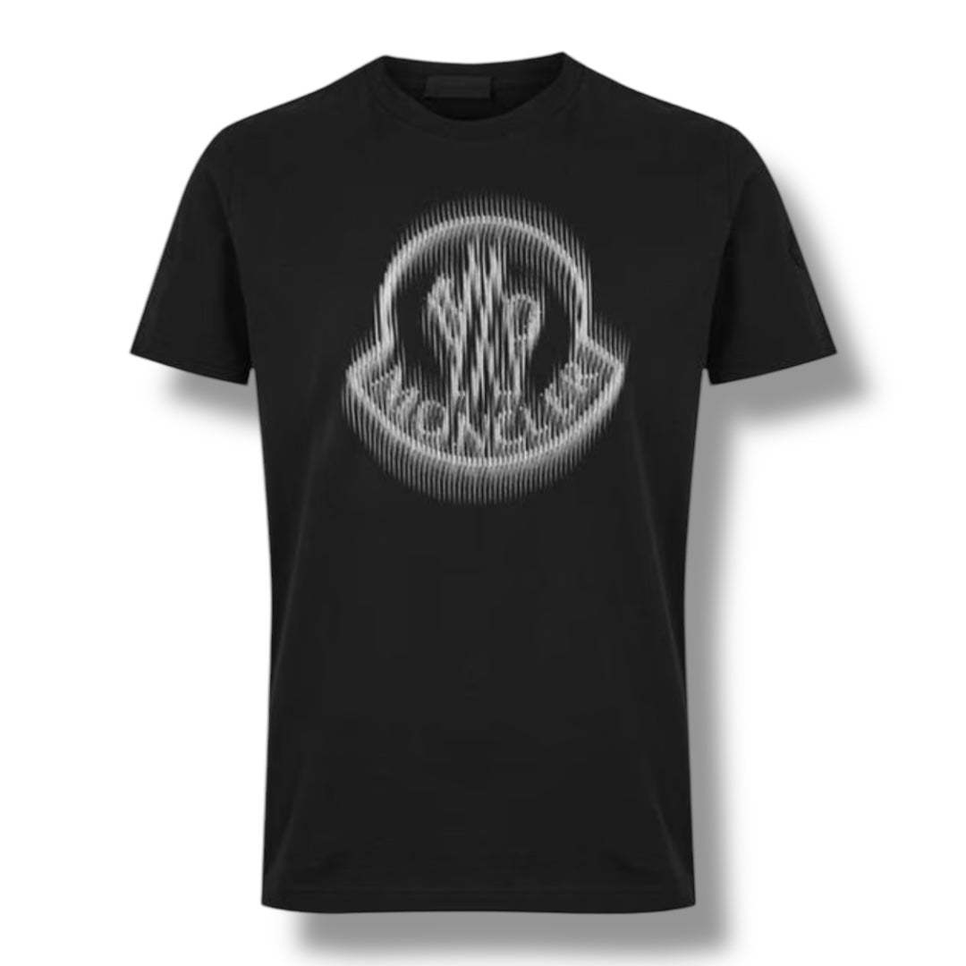 MONCLER DIGITAL LOGO T-SHIRT BLACK