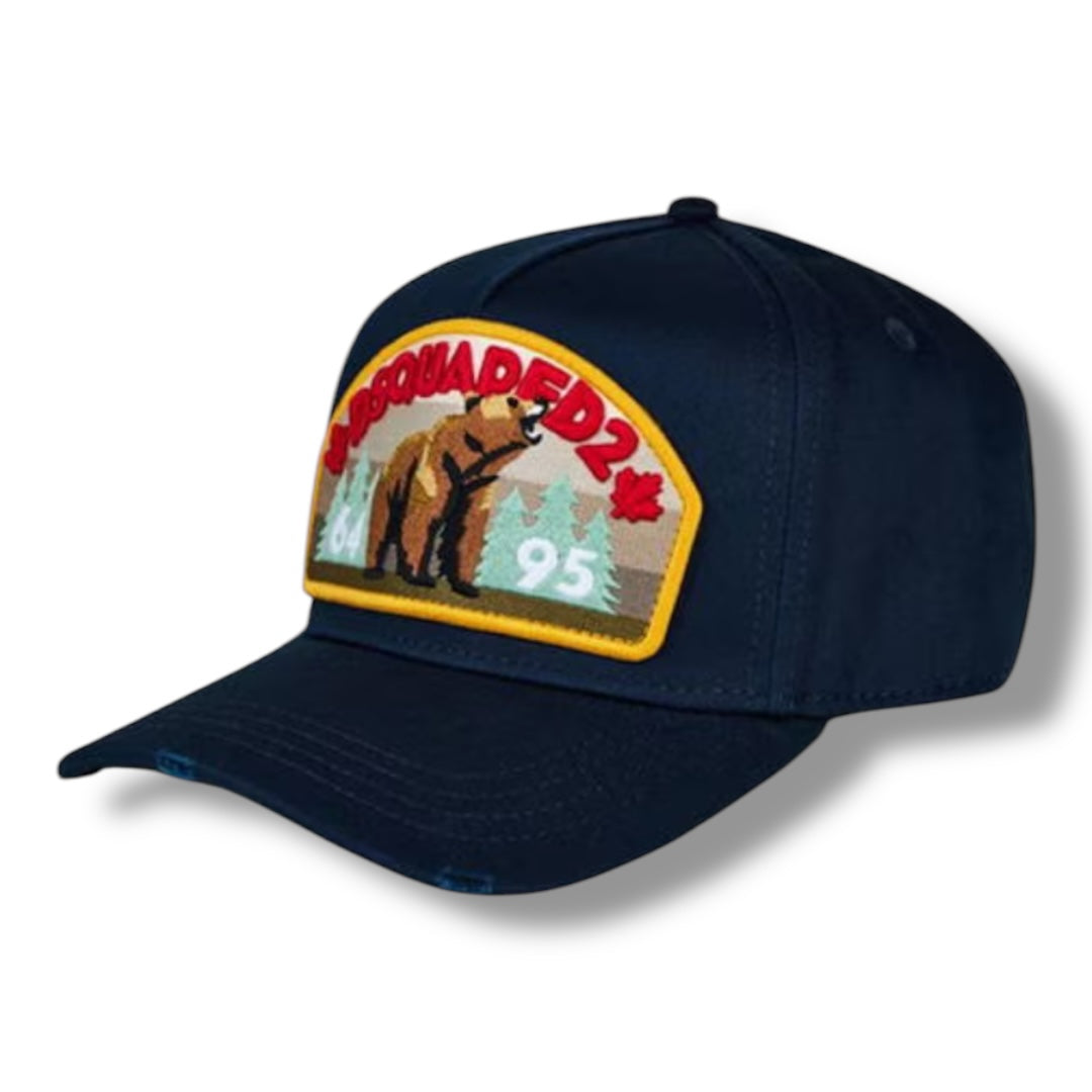 DSQUARED2 BEAR BASEBALL CAP BLUE