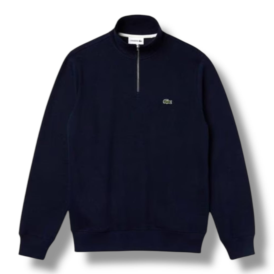 LACOSTE 1/4 ZIP SWEATSHIRT NAVY BLUE