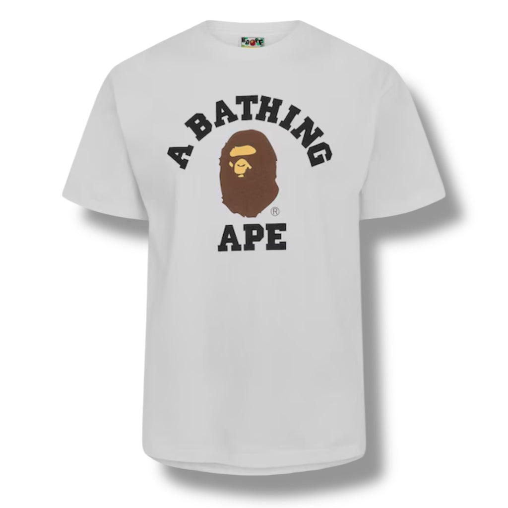 A BATHING BAPE COLLEGE T-SHIRT WHITE