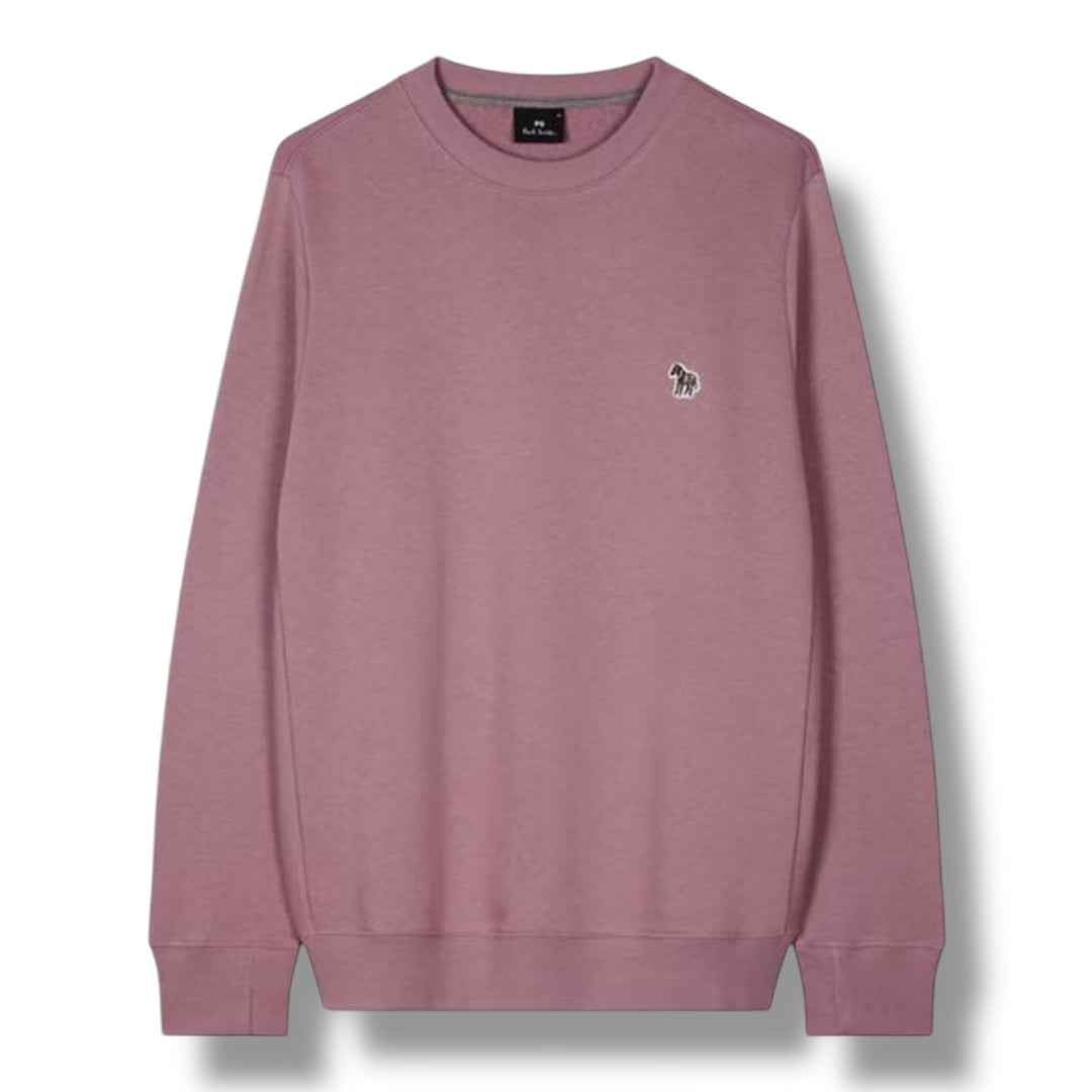 PAUL SMITH ZEBRA CHEST LOGO CREWNECK SWEATSHIRT PURPLE