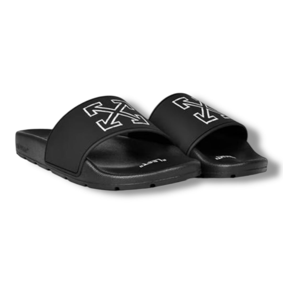 OFF WHITE ARROW POOL SLIDERS BLACK