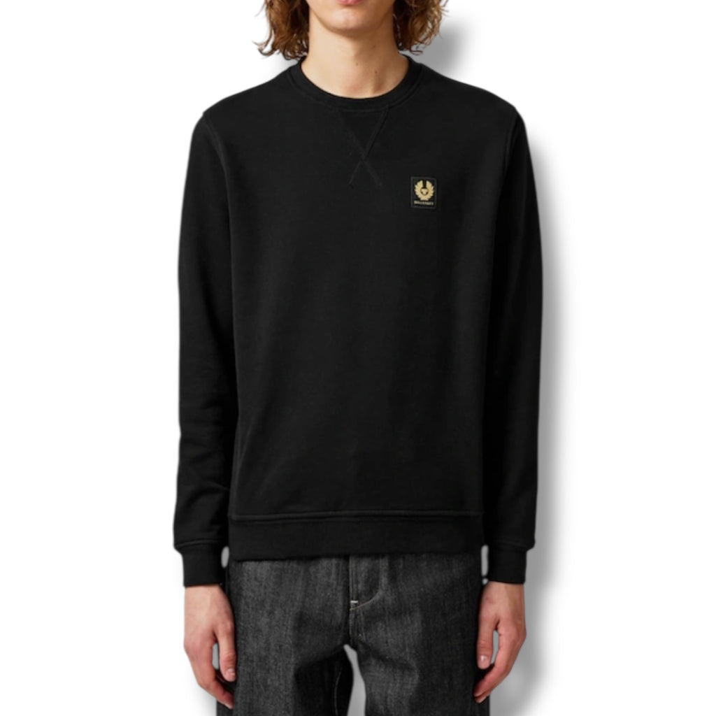 BELSTAFF PATCH LOGO CREWNECK SWEATSHIRT BLACK