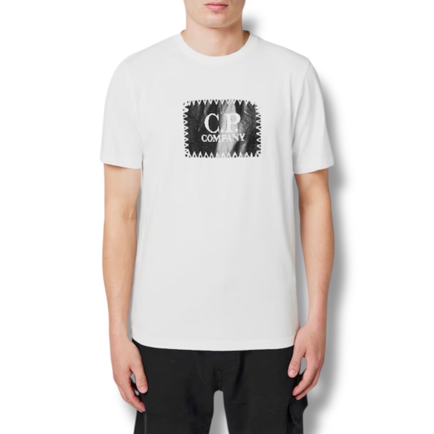 CP COMPANY STAMP LOGO T-SHIRT WHITE