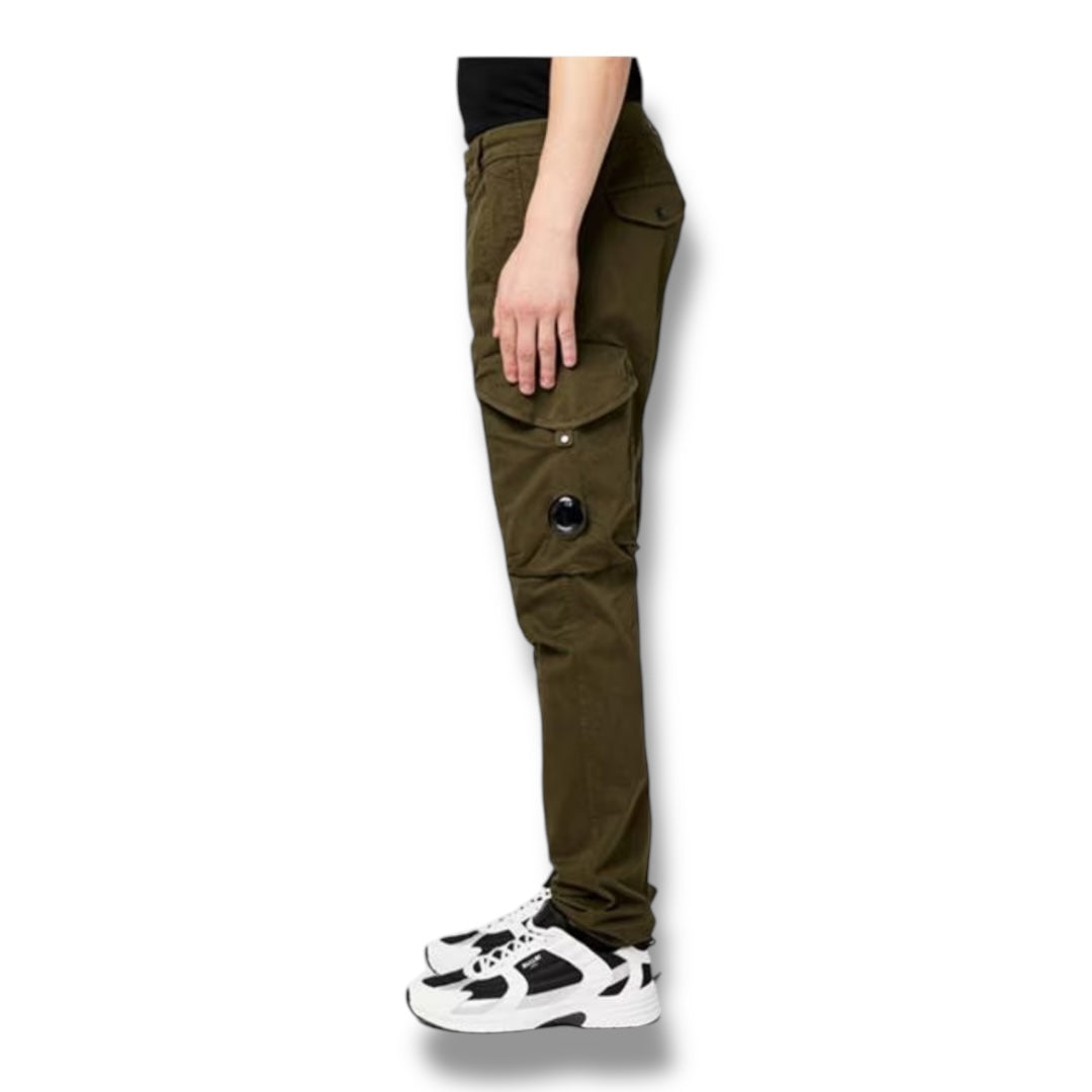 CP COMPANY ERGO LENS CARGO PANTS KHAKI GREEN