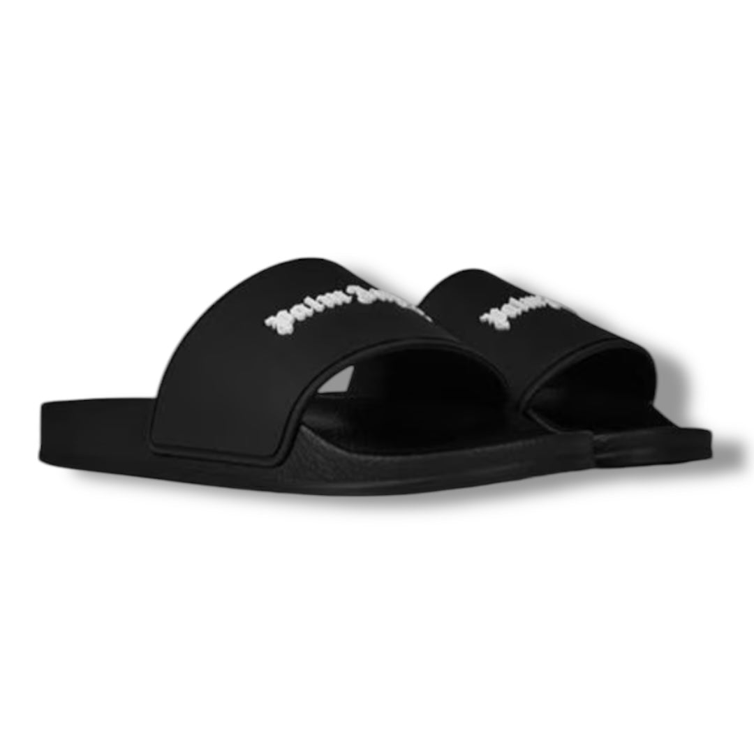 PALM ANGELS POOL SLIDERS BLACK