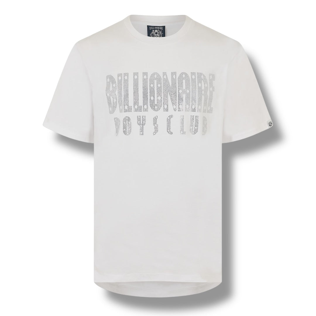 BILLIONAIRE BOYS CLUB RHINESTONE ARCH T-SHIRT WHITE