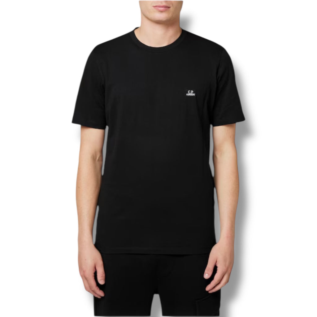 CP COMPANY SMALL LOGO T-SHIRT BLACK