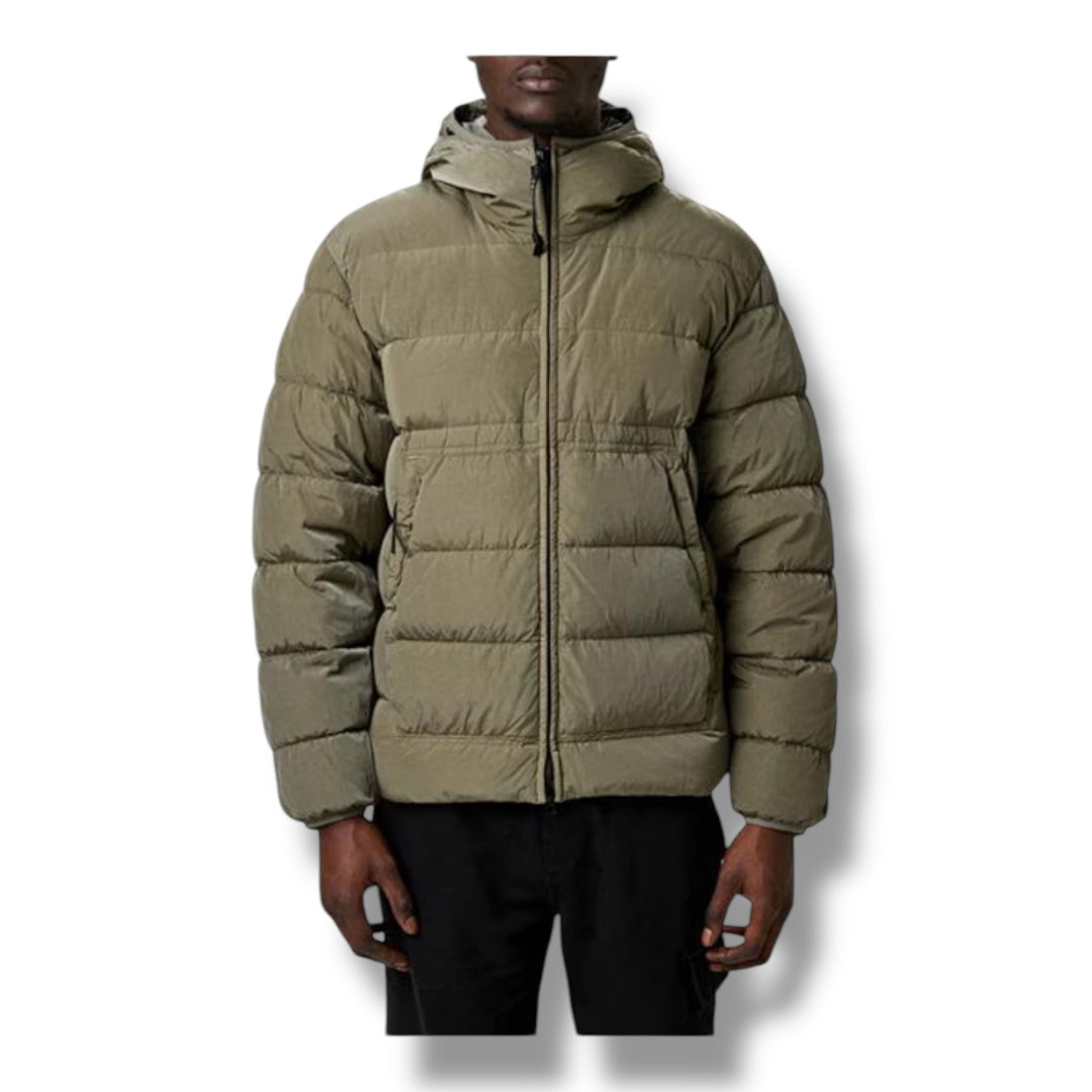 CP COMPANY CHROME-R GOGGLE DOWN JACKET WALNUT BROWN