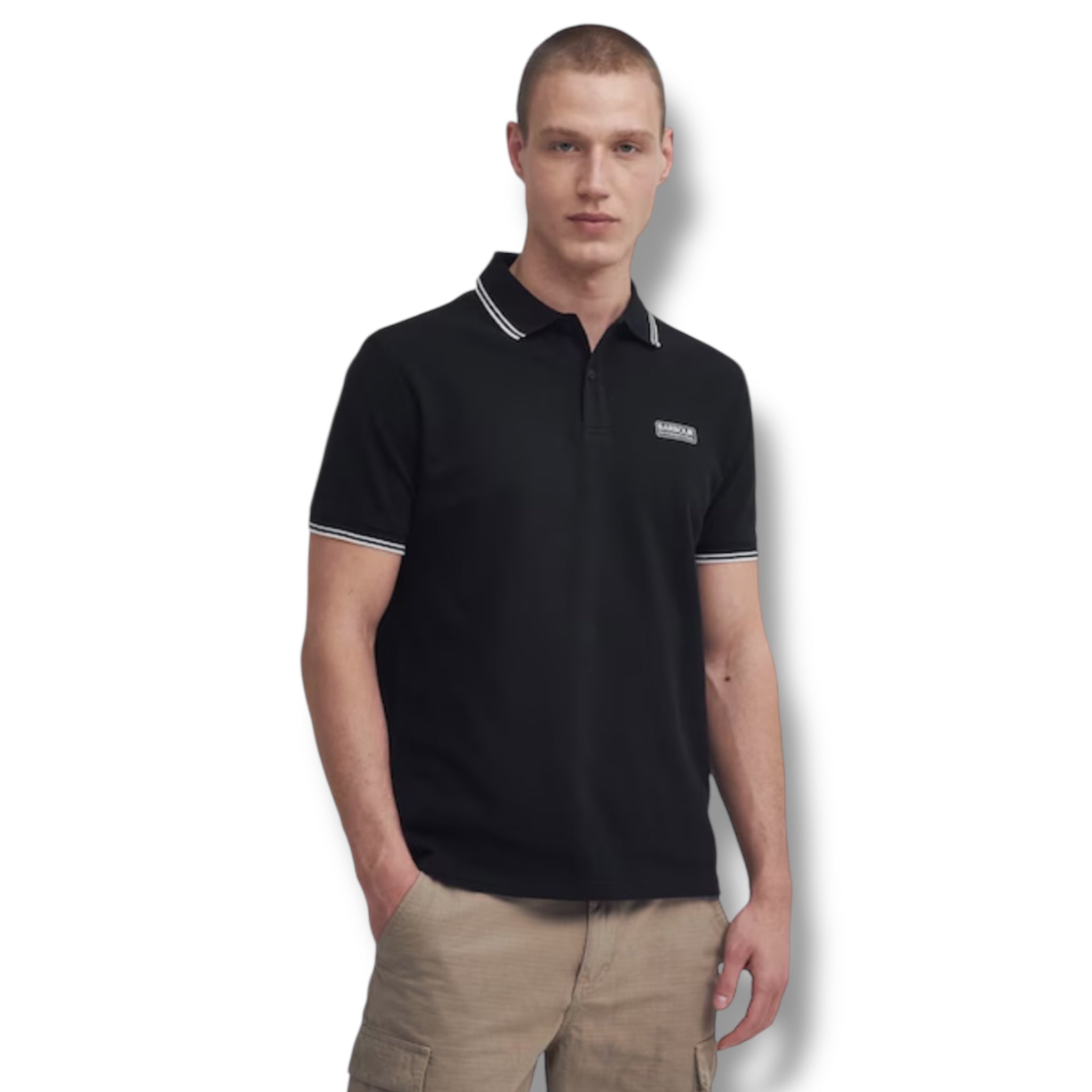 BARBOUR INTERNATIONAL POLO SHIRT BLACK