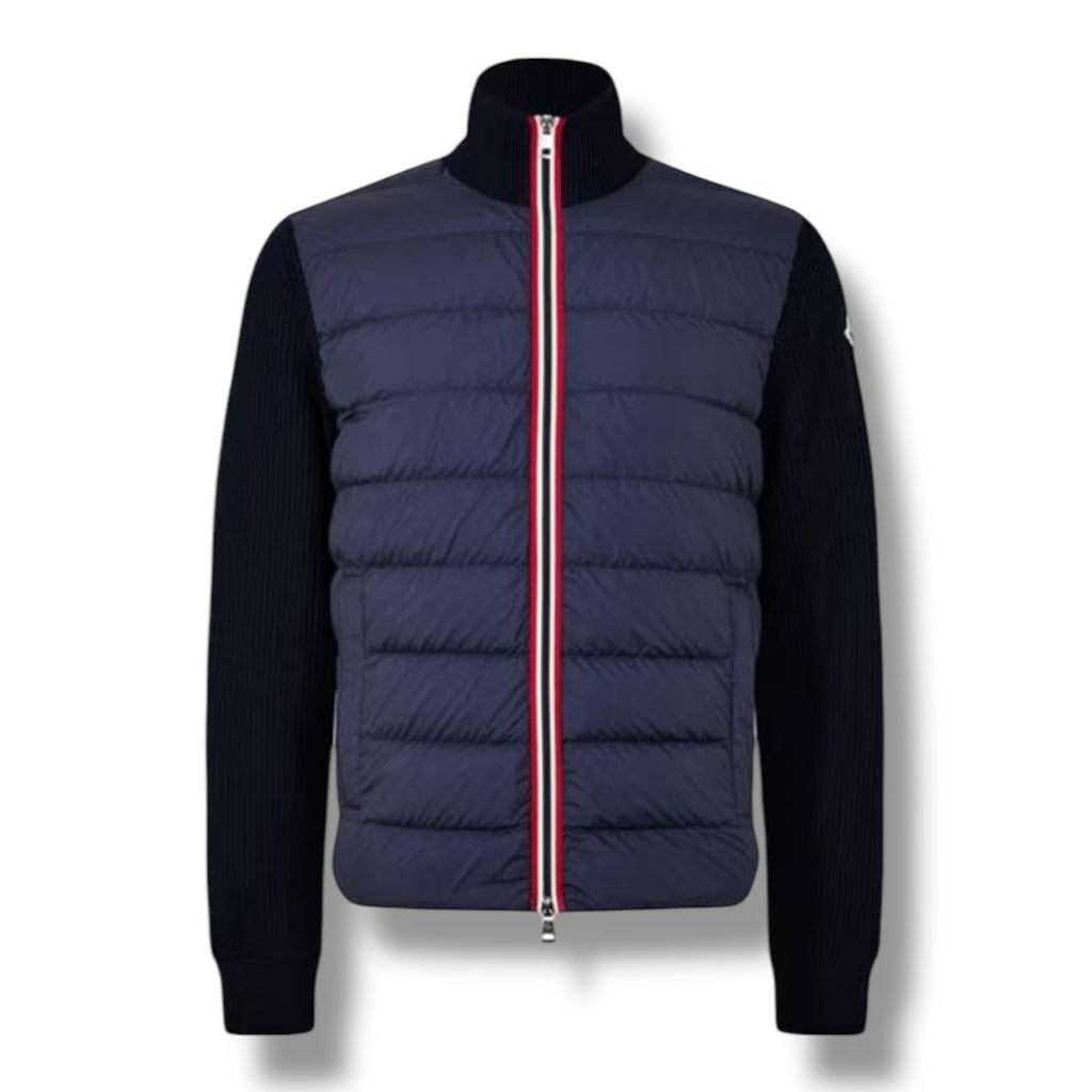 MONCLER PADDED HYBRID JACKET NAVY BLUE