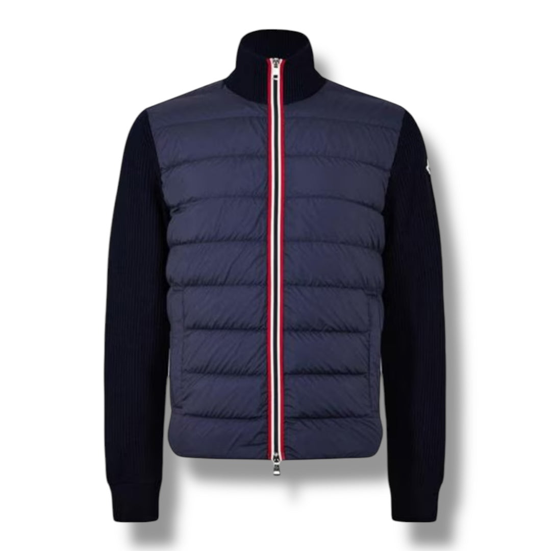 MONCLER PADDED HYBRID JACKET NAVY BLUE