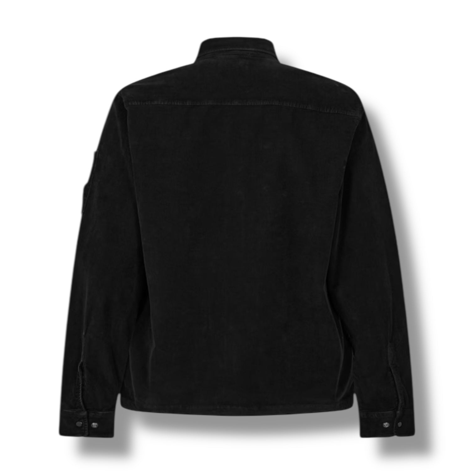 CP COMPANY LENS CORDUROY OVERSHIRT BLACK