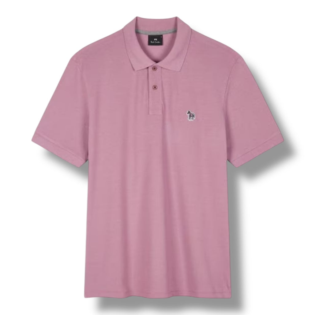 PAUL SMITH ZEBRA POLO SHIRT MAUVE PURPLE