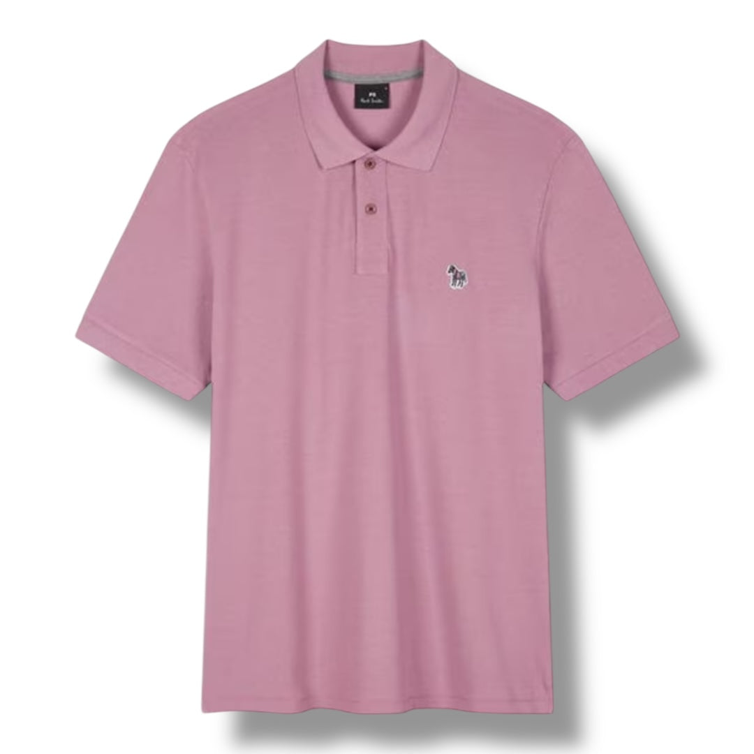 PAUL SMITH ZEBRA POLO SHIRT MAUVE PURPLE