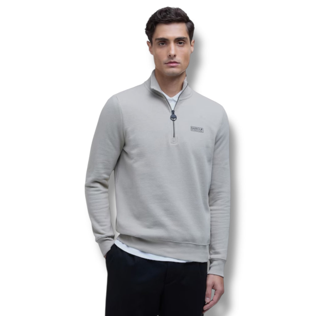 BARBOUR INTERNATIONAL 1/4 ZIP SWEATSHIRT GREY