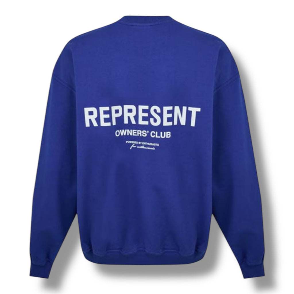 REPRESENT OWNERS CLUB CREWNECK SWEATSHIRT COBALT BLUE
