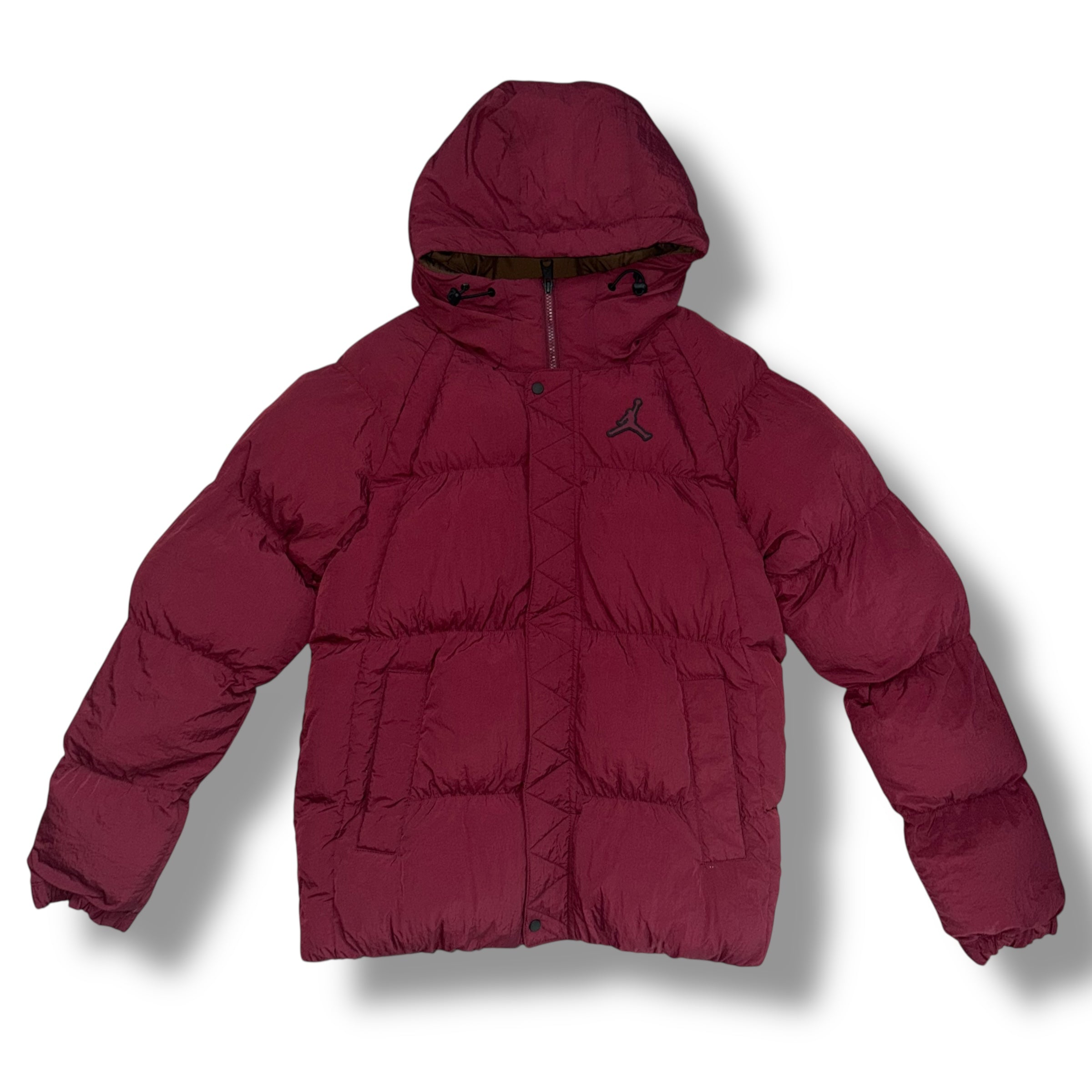 NIKE AIR JORDAN HOODED PUFFER JACKET BURGUNDY
