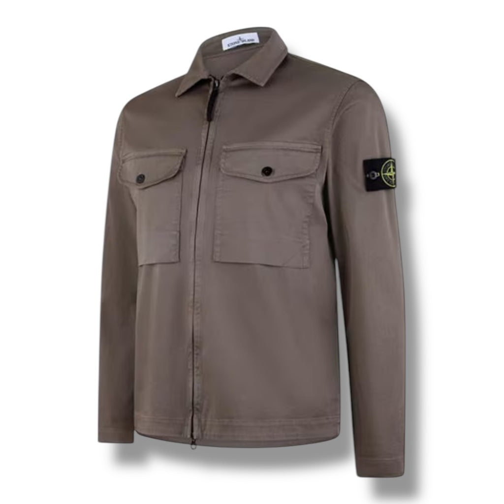 STONE ISLAND RASO OVERSHIRT NOCE BROWN