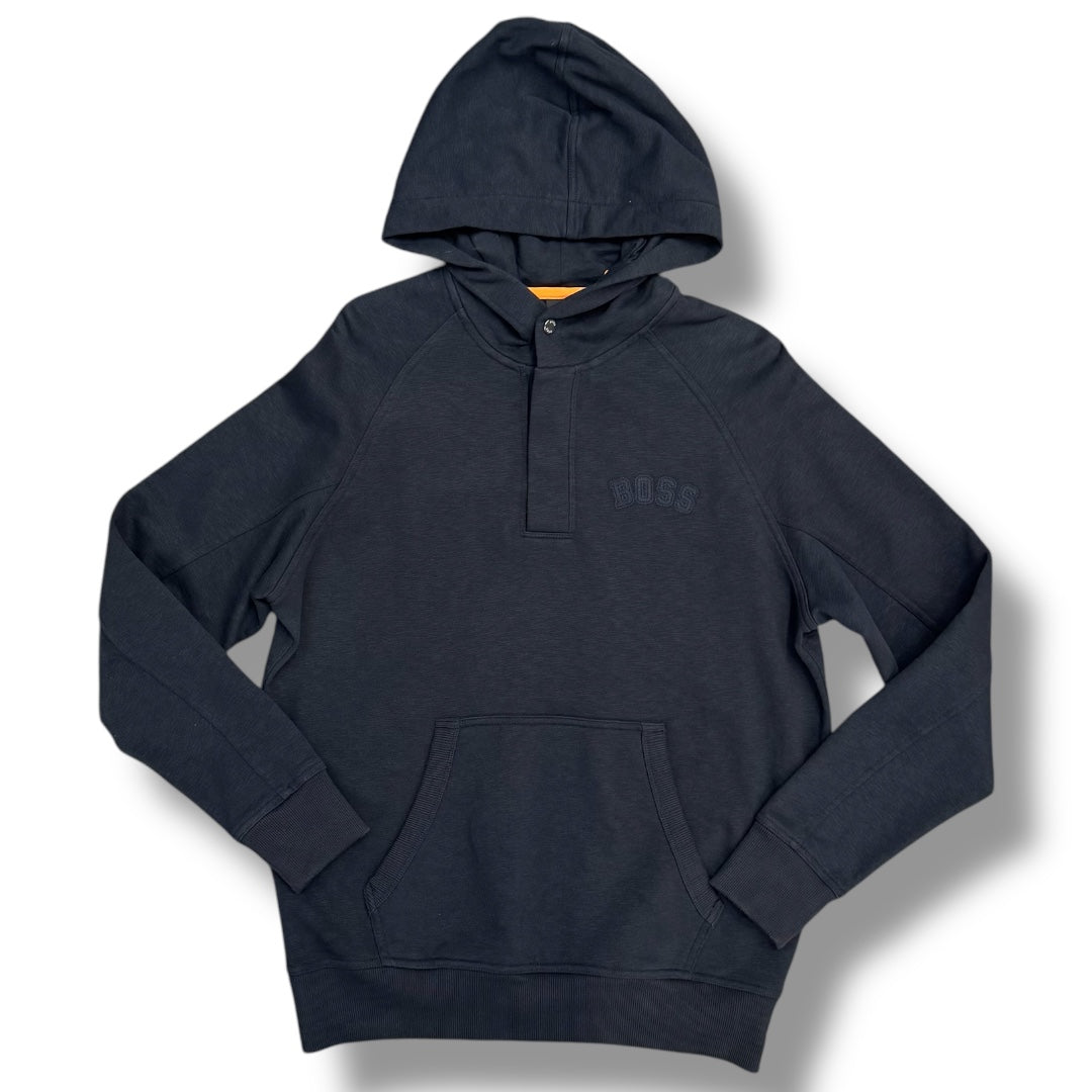 HUGO BOSS EMBROIDERED LOGO HOODIE NAVY BLUE *SALE*