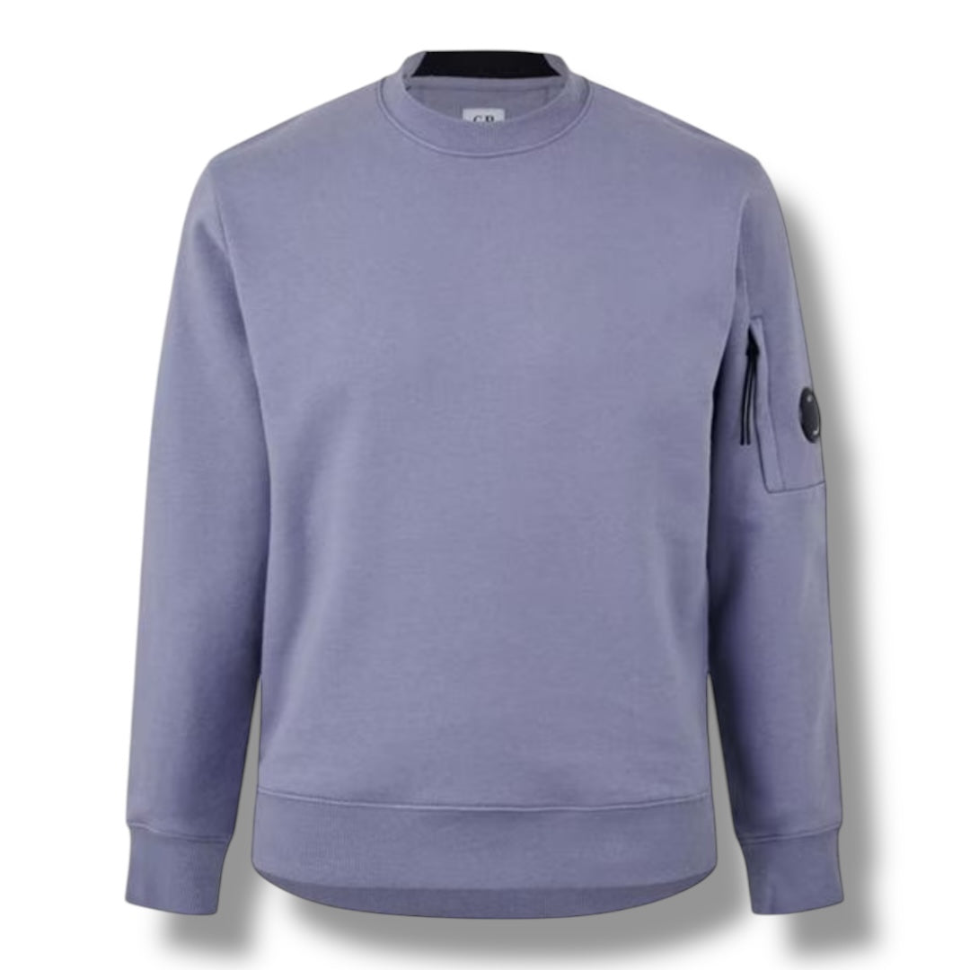 CP COMPANY LENS ARM CREWNECK SWEATSHIRT LAVENDER