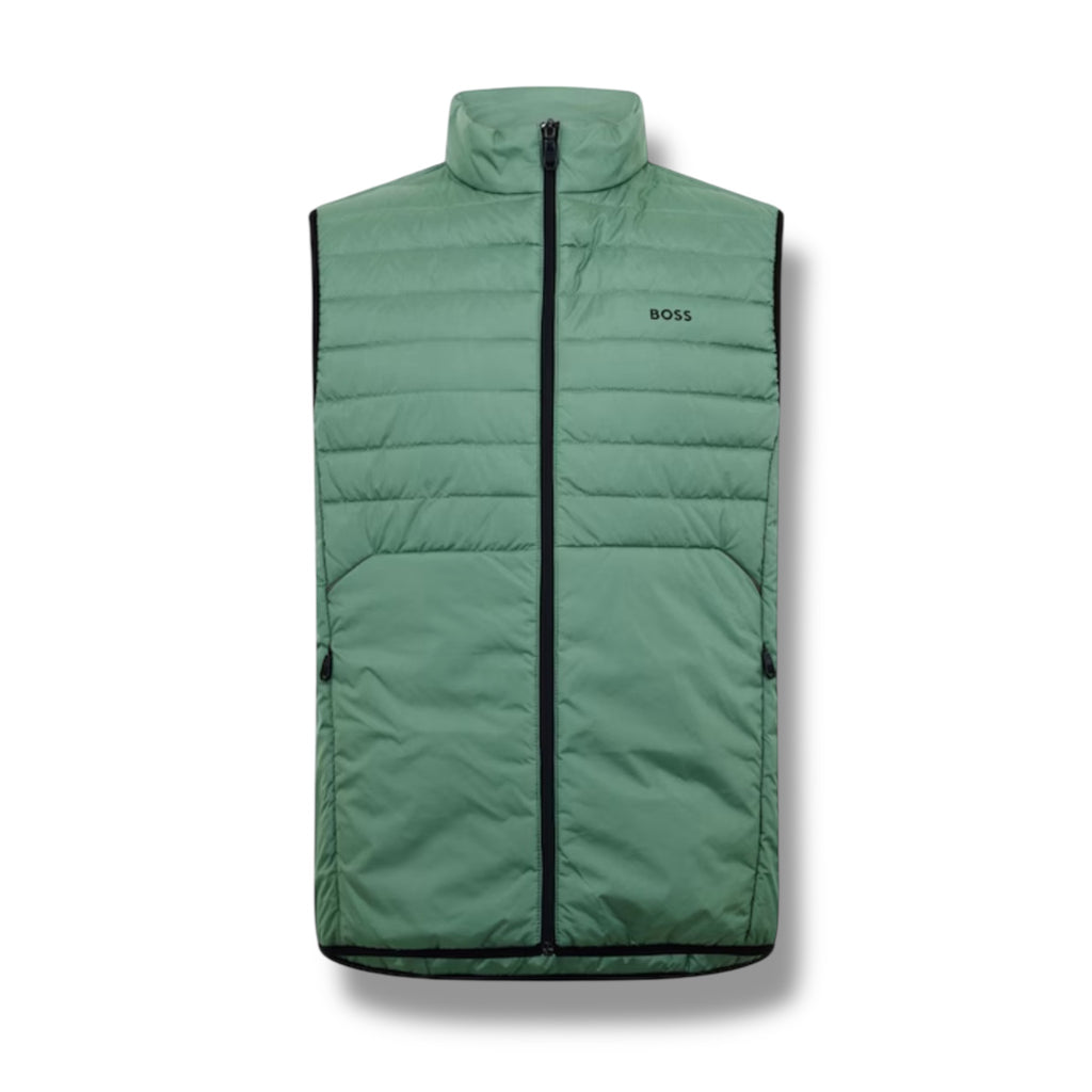 HUGO BOSS TECH PADDED URBANEX GILET LIGHT GREEN