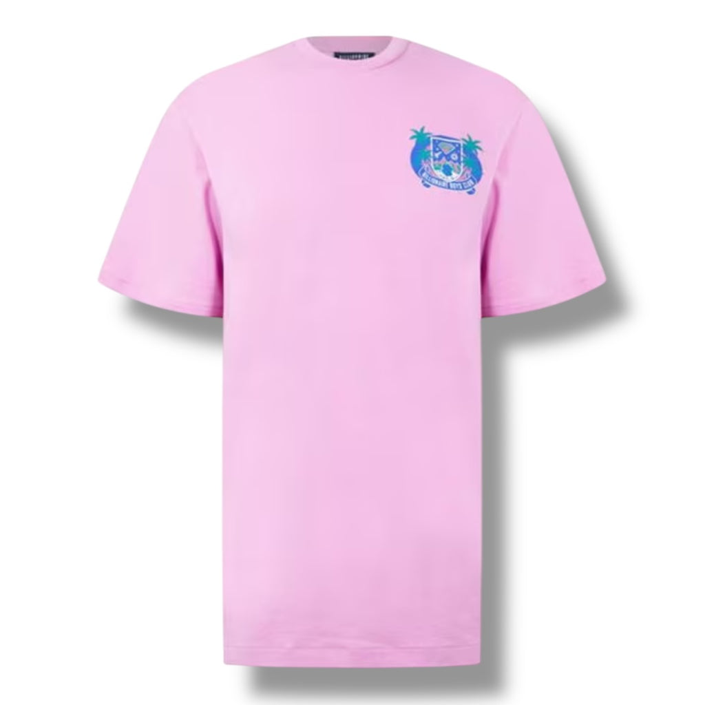BILLIONAIRE BOYS CLUB TROPICAL CREST T-SHIRT PINK