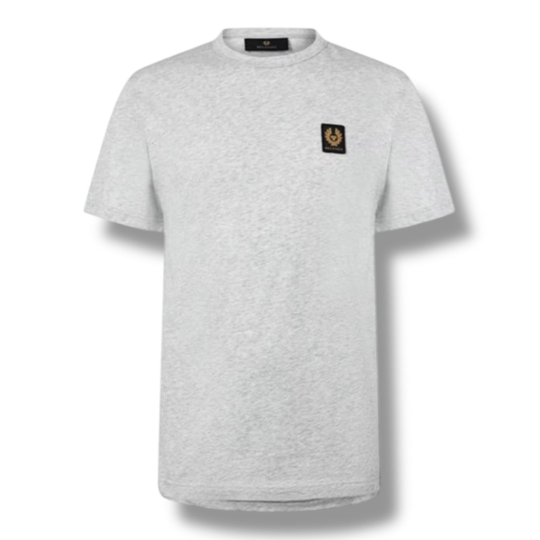 BELSTAFF PATCH LOGO T-SHIRT SILVER GREY