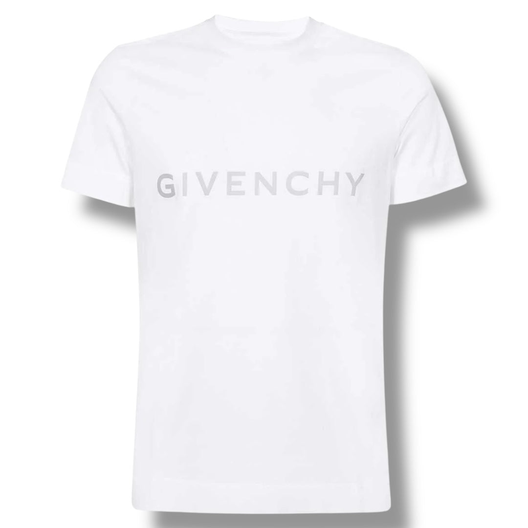 GIVENCHY PARIS REFLECTIVE TEXT T-SHIRT WHITE