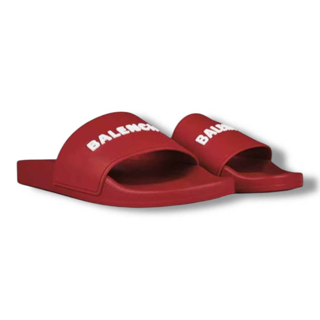 BALENCIAGA LOGO SLIDER RED