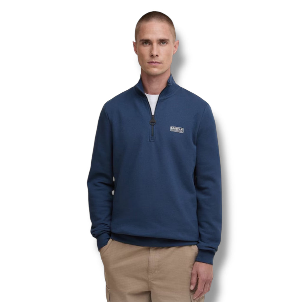 BARBOUR INTERNATIONAL 1/4 ZIP SWEATSHIRT BLUE