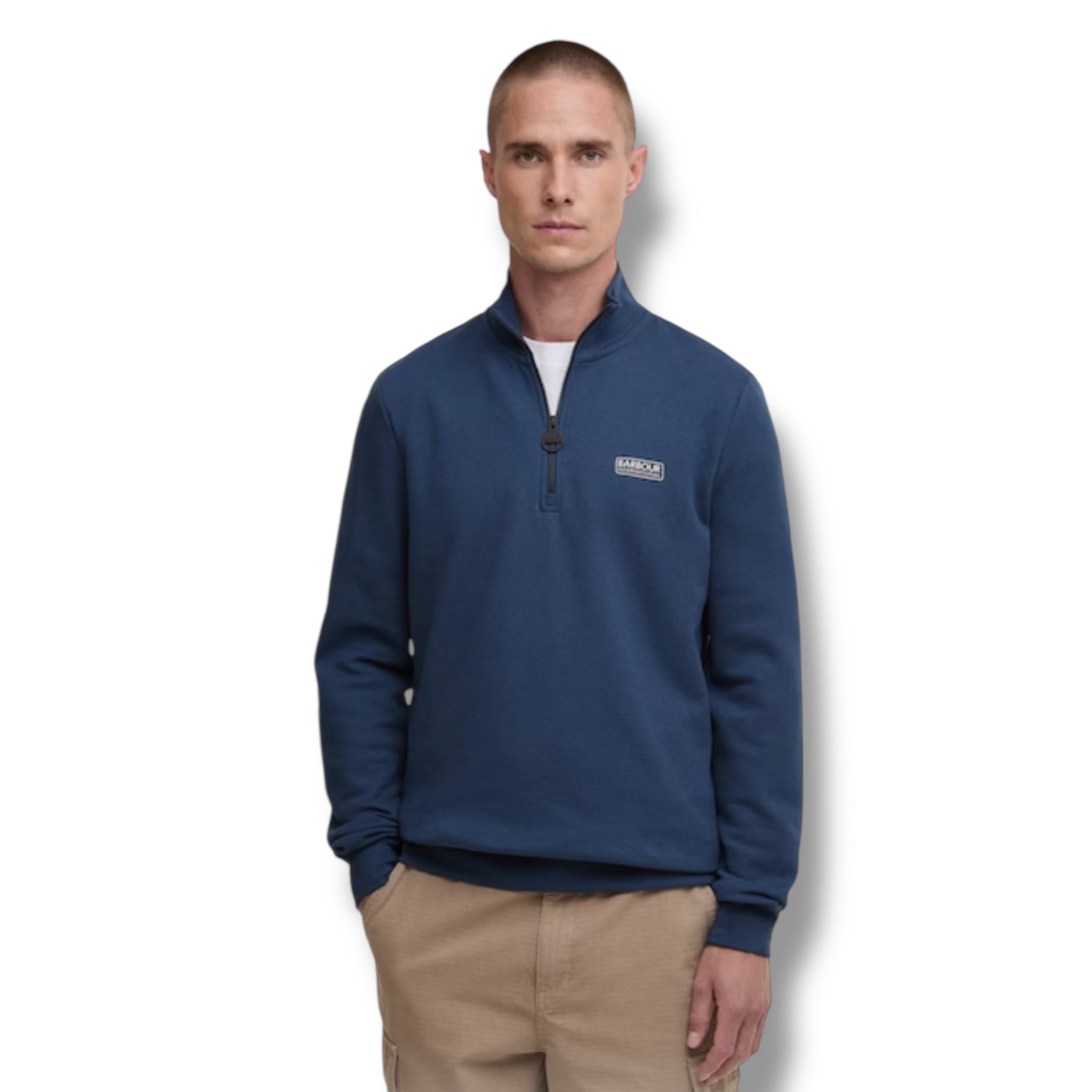 BARBOUR INTERNATIONAL 1/4 ZIP SWEATSHIRT BLUE
