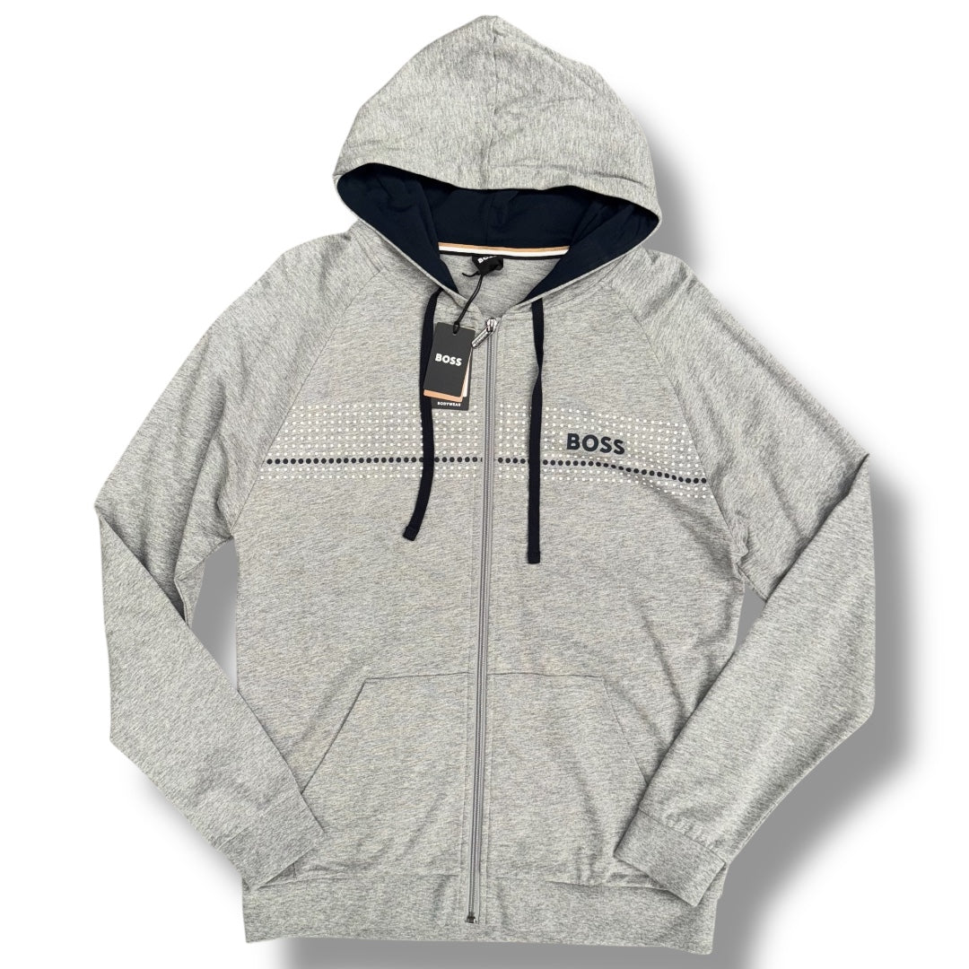 HUGO BOSS AUTH FULL ZIP HOODIE GREY *SALE*