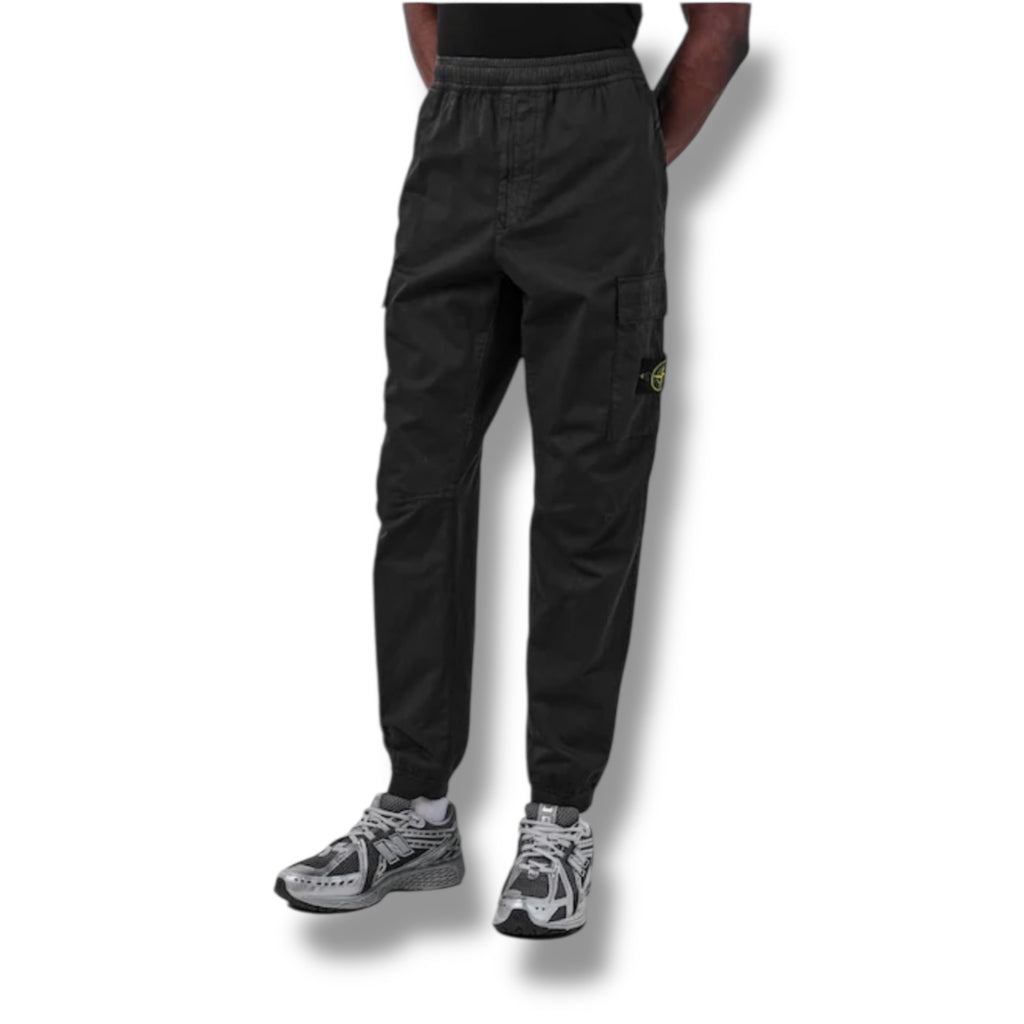 STONE ISLAND SATIN CARGO PANT CHARCOAL GREY
