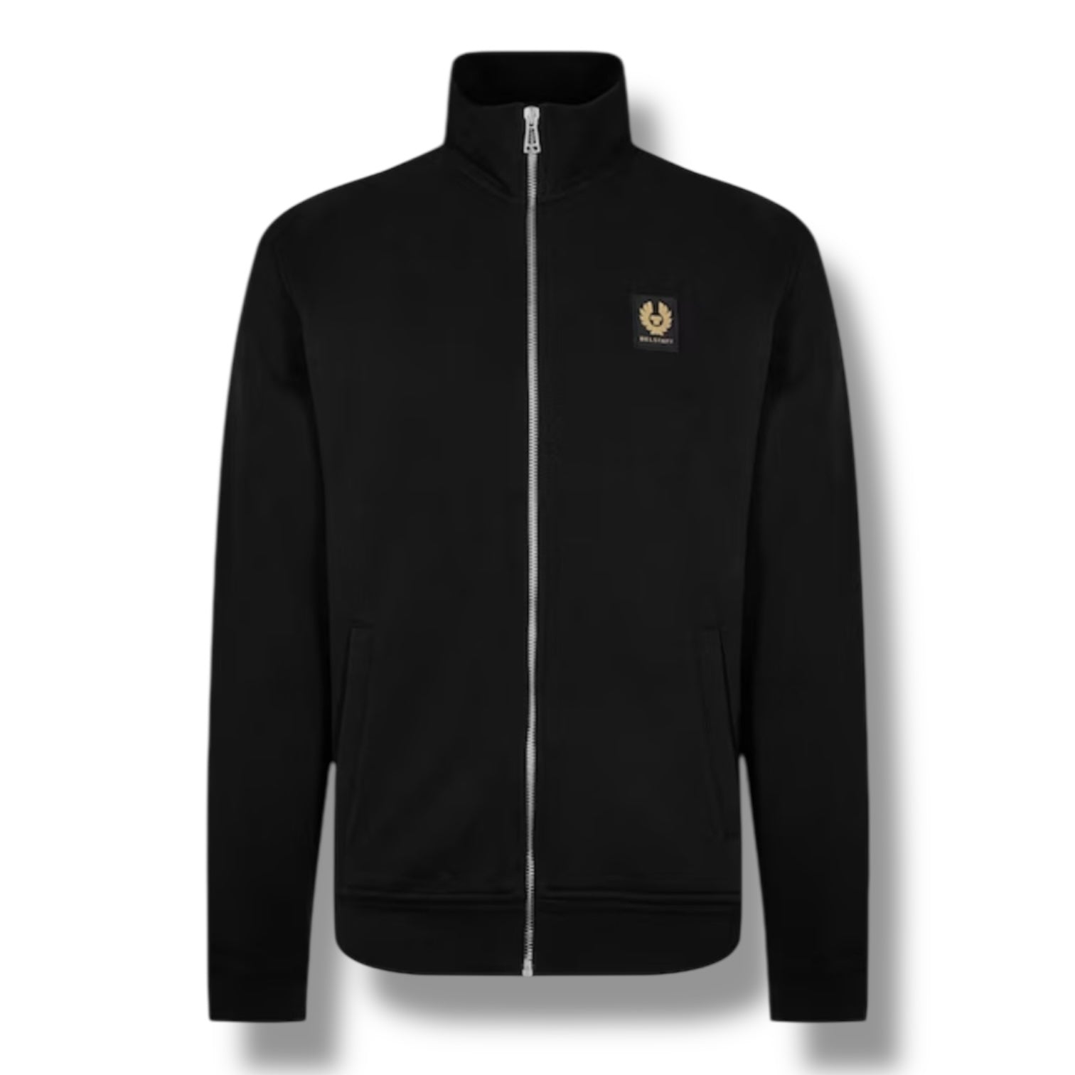 BELSTAFF PATCH LOGO FULL ZIP SWEATSHIRT BLACK
