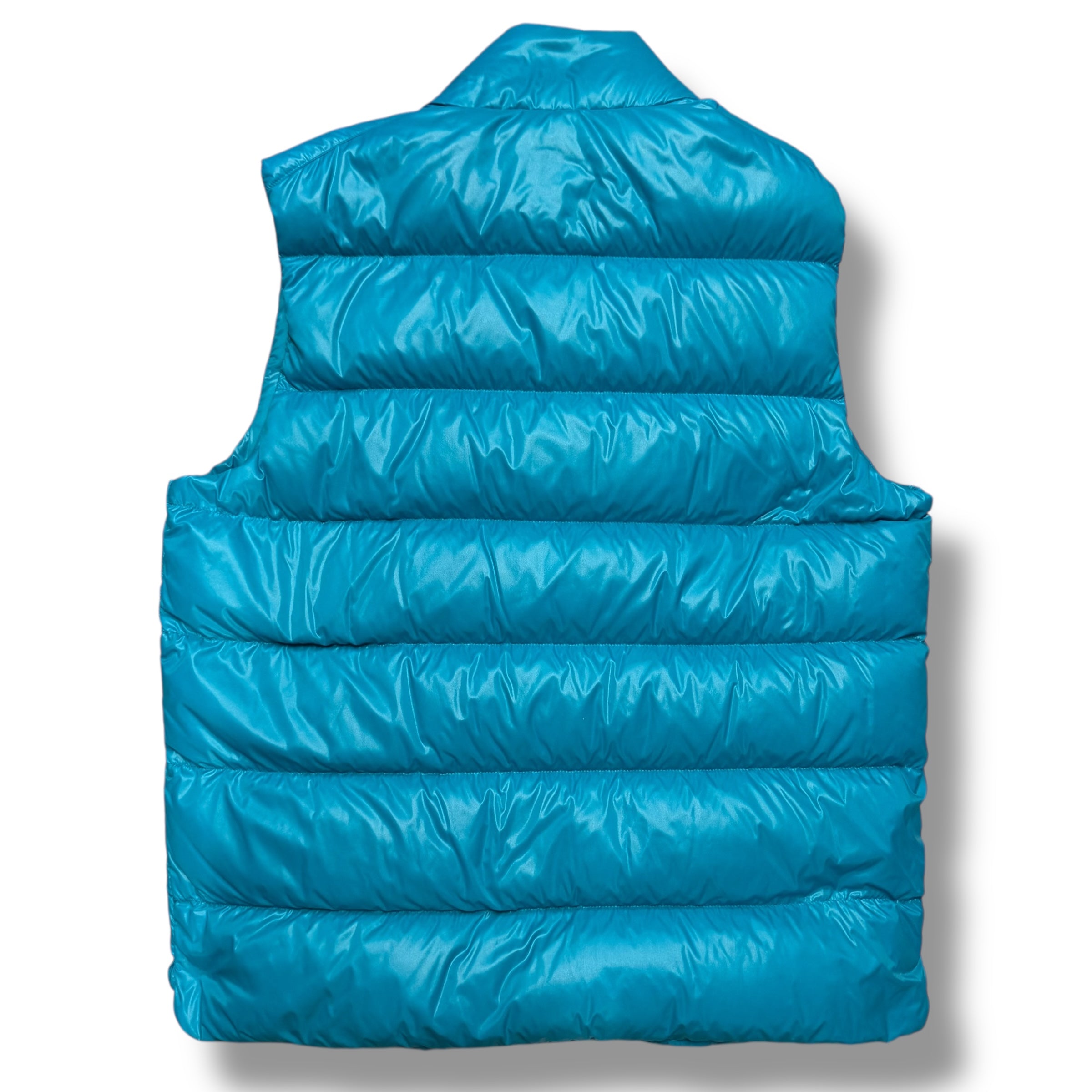 MONCLER TIBB GILET BRIGHT BLUE SIZE 6 - XXXL