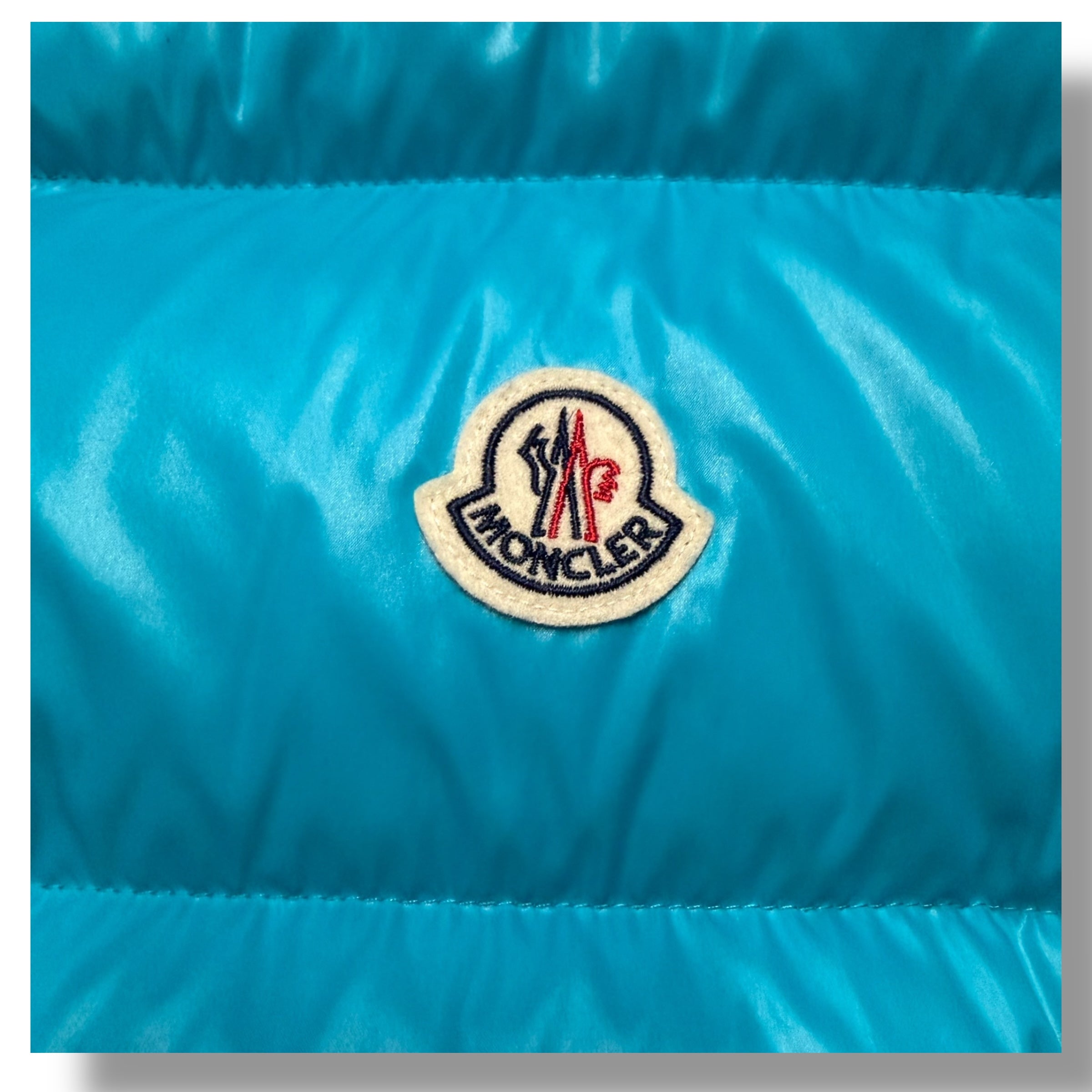 MONCLER TIBB GILET BRIGHT BLUE SIZE 6 - XXXL