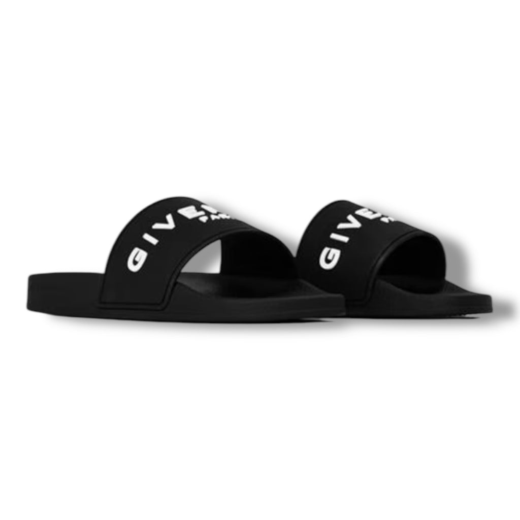 GIVENCHY CLASSIC LOGO POOL SLIDERS BLACK