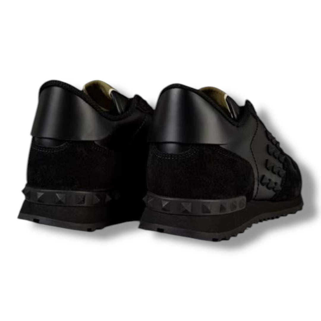 VALENTINO ROCKRUNNER STUD TRAINERS BLACK