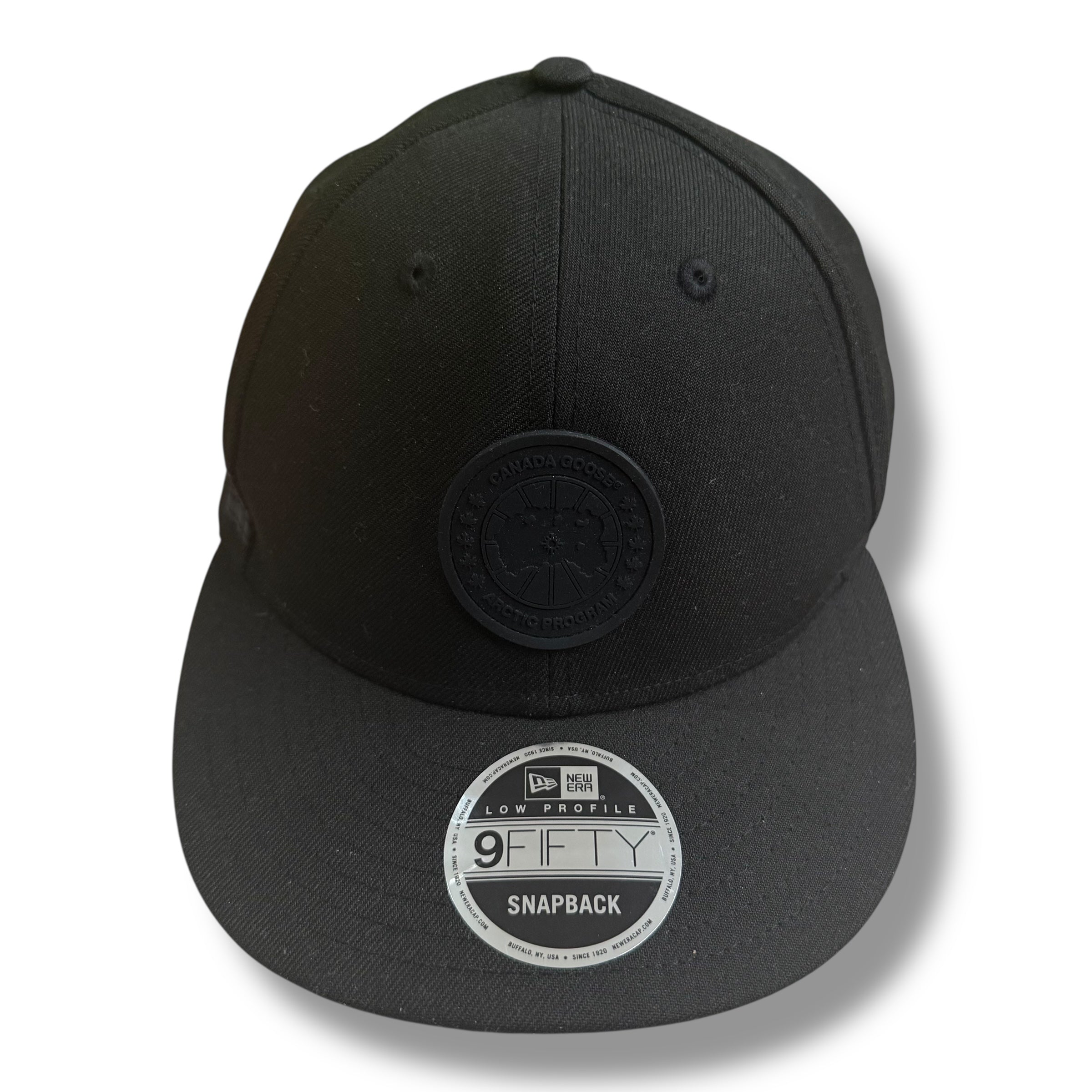CANADA GOOSE ARTIC SNAP BACK BASEBALL CAP BLACK